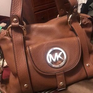 Brown leather Michael Kors bag